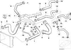 Original BMW Schlauch Motorvorlauf-Zusatzwasserpumpe  (64211391286)