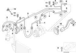 Original BMW Saugleitung Verdampfer-Kompressor  (64538377250)