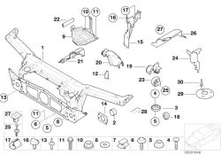 BMW original Placa distanciadora 3er E90 1.0MM (51718245775) (51718245775)