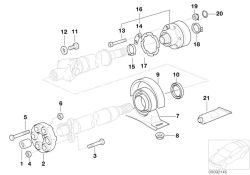 Mittellager Aluminium 