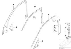 BMW original Tuerca de expansion 7er F01 SCHWARZ (51337044756) (51337044756)