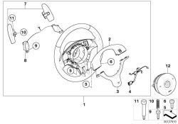 M Sport steering wheel for SMG alcantara