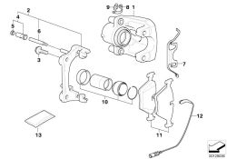           Reparatursatz Bremsbeläge asbestfrei  (34213403241)