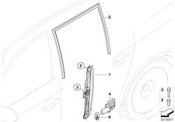 Mécanisme de lève-glace arrière gauche d`origine BMW  (67626922319)