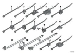 Cable holder f. fiber-optic cable strip 