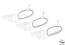 51167250423 Mirror glass heated convex left Vehicle trim Outside mirror BMW 3er E93 E81 E88 E82 E92 E93 >141503<, Vetro specchio riscaldato convesso sin.