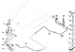 Original BMW Bowdenzug hinten  (51237060529)