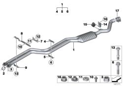 Original BMW Pipe clamp, top  (18307550850)