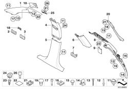 Original BMW Halter links  (51437126941)