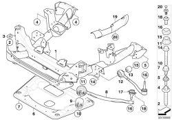31120307882 Set rubber mounting f pull rod Front Axle Front axle suspension BMW X3 F25 E83N >150565<, Juego soporte de goma p tirante