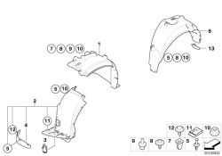 Original BMW Staulippe vorn links  (51717178141)