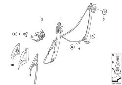 Original BMW Fensterheber ohne Motor vorne links  (51337165595)