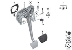 Original BMW Fusshebelwerk komplett  (35006794927)