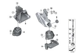 BMW original tornillo hexagonal con arandela i3 I01 M8X45-10.9-ZNS3 (22116850329) (22116850329)