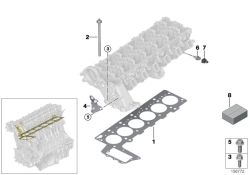 Vis cylindrique avec rondelle d`origine BMW M8X38-U0-8.8 (07119906057)