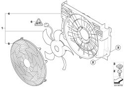 Cadre de compression avec ventilateur, numéro 01 dans l'illustration