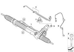 61116914000 Servotronic connecting cable Steering Hydraulic power steering BMW 7er F01 E65 >159246<, Cavo collegamento Servotronic