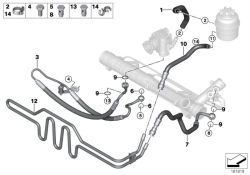 Original BMW Suction pipe  (32416850584)