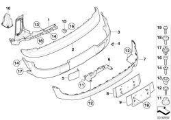 Original BMW Blende chrom links  (51122754155)