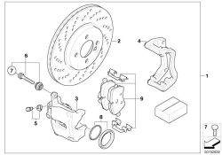 Original BMW Reparatursatz Bremsbeläge asbestfrei  (34116778320)