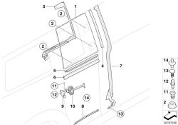 Original BMW Einsatz Zierleiste Clubdoor  (51137167240)