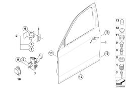 Original BMW Front door brake gasket  (51217060190)