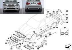 Original BMW Kabelsatz PDC vorne  (61128039827)