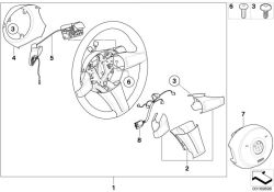 Volant dprt. cuero,airbag,cambio secuen Chrom Line (32306763530)