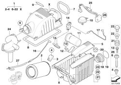 13537558944 Screw Fuel Preparation System Intake silencer Mini Cabrio Cabrio  Cabrio  >170489<, tornillo