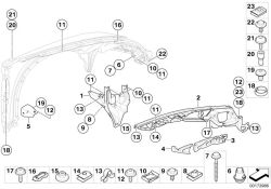 51657177171 Sealing side panel left Bodywork Front body BMW X6 F16 E72 E70 E71 >173986<, Junta d pared lateral, izqu.