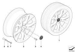 Original BMW Scheibenrad Leichtmetall 8Jx17     ET:46 (36103451879)