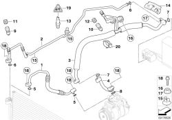 Original BMW Druckleitung Kondensator-Verdampfer  (64509184101)