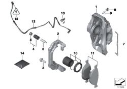 Original BMW Bremssattelgehäuse rechts  (34117846702)