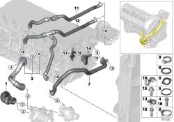 Flexible thermostat-pompe liquide d`origine BMW  (11537521049)