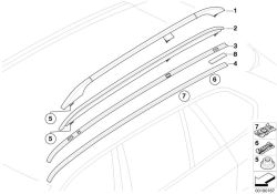 Original BMW Zierleiste Dach links SCHWARZ (51137230373)