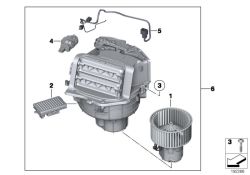BMW original Motor del ventilador  (64119242607)