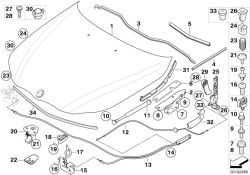 Original BMW Blende Wasserrinne vorne rechts  (51717034160)