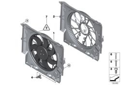 BMW original Marco del ventilador X1 F48 (17427794232) (17427794232)