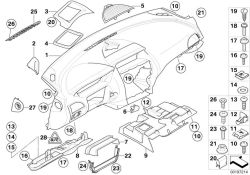 Blende Head-Up Display Leder schwarz