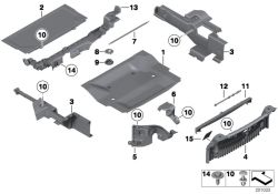 Original BMW Spannband Einlegeplatte hinten  (51477239944)