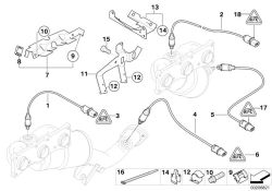 Original BMW Lambda-Regelsonde L= 1100mm (11783438782)