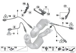 Sonde de reglage lambda d`origine BMW L= 1200mm (11787558087)