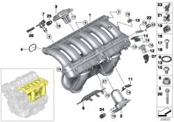 Tubulure d`admission d`origine BMW  (11617559525)