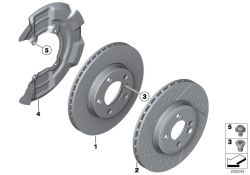 Disque de frein ventilé d`origine BMW 294x22 (34119811537)