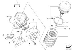 Original BMW Ölfilter mit Kunststoffdeckel  (11427508966)