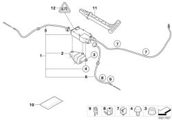 Original BMW Bowdenzug Feststellbremse rechts  (34436772104)