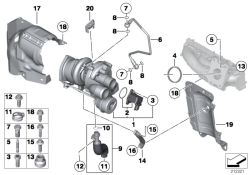 BMW original Chapa de calorifugoMini Paceman R61 (11657616896) (11657616896)