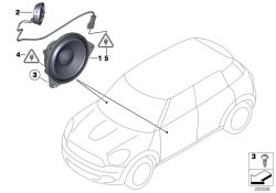 Original BMW Midrange speaker, stereo/HiFi  (65139804157)