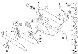 DOOR LINING LEATHER REAR RIGHT sepang bronze