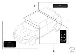 BMW original Rótulo indicador para ultramarMini Paceman R61 BRAZIL (51767437988) (51767437988)